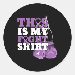 This Is My Fight  Alzheimer Fighter Support Strong Classic Round Sticker