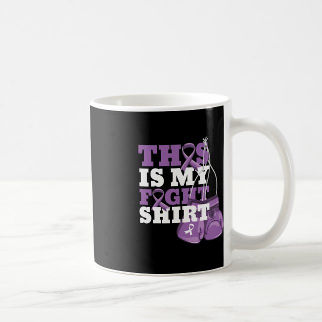 This Is My Fight  Alzheimer Fighter Support Strong Coffee Mug (Right)