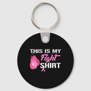 This Is My Fight Breast Cancer Fighter Believe Keychain