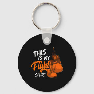 This Is My Fight Leukaemia Awareness Warrior Survi Keychain
