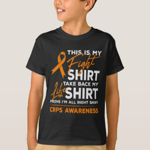 This Is My Fight Rsd Crps Awareness Orange Ribbon T-Shirt
