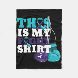 This Is My Fight Suicide Prevention Fighter Strong Fleece Blanket