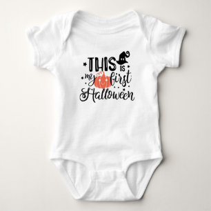 This is My First Halloween Pumpkin Baby Bodysuit