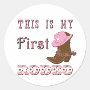 This is my first rodeo classic round sticker