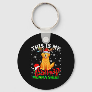 This Is My Golden Retriever Ugly Christmas Pajama Keychain