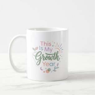 This Is My Growth Year Pastel Inspirational Mug