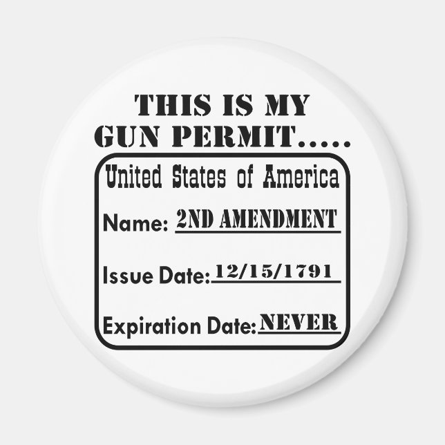 This Is My Gun Permit Magnet (Front)