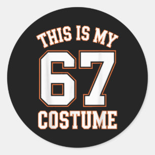 This Is My Halloween 67 Costume Halloween Classic Round Sticker