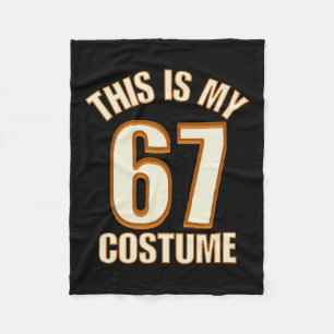 This Is My Halloween 67 Costume Lazy Brainrot Meme Fleece Blanket