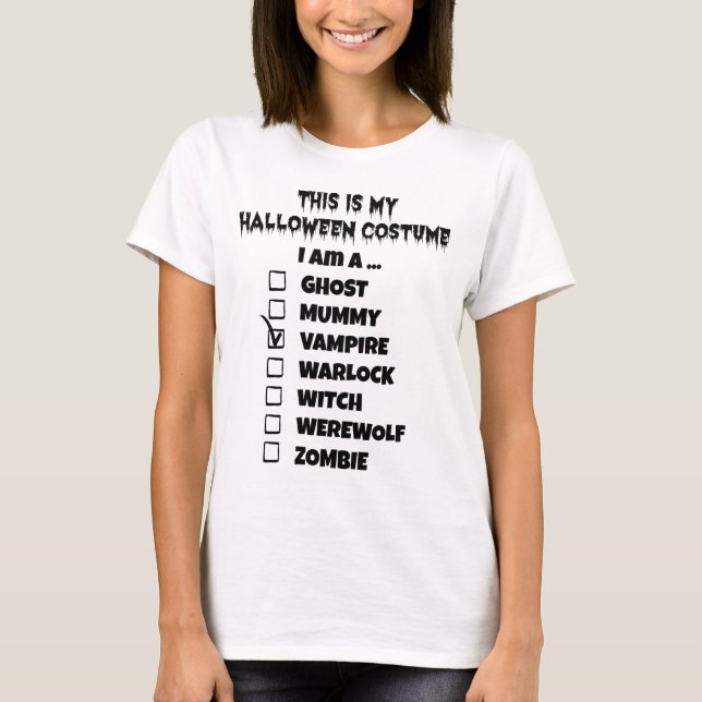 This is My Halloween Costume - Check Mark Vampire T-Shirt (Front)