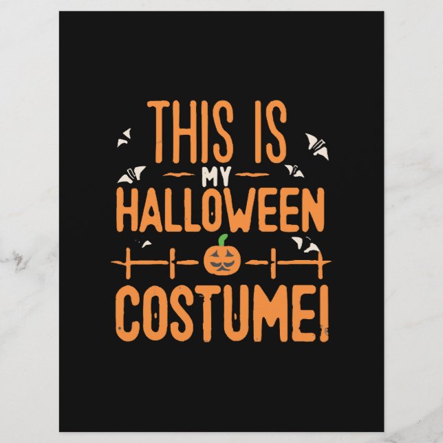 This Is My Halloween Costume  Flyer (Front)