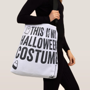 This Is My Halloween Costume Funny Ghost Humour Crossbody Bag