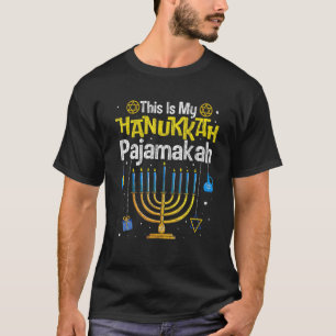 This Is My Hanukkah Pajamakah Menorah Chanukah Paj T-Shirt