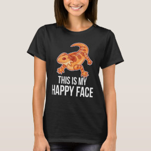 This Is My Happy Bearded Dragon Face Funny Lizard T-Shirt