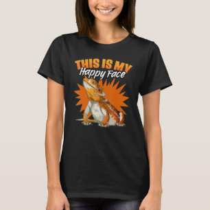 This Is My Happy Bearded Dragon Face Funny Lizard T-Shirt
