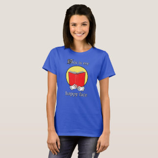 This is my Happy Face - Emoji reading a Book T-Shirt