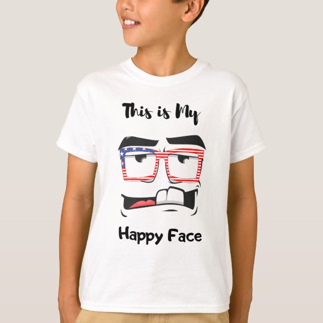 This is my happy face funny tshirt for kids (Front)