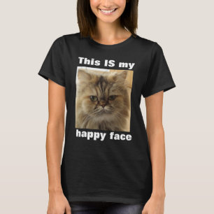 This IS my happy face, persian Cat T-shirts