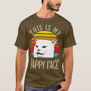 This Is My Happy Face Smudge The Cat Premium  T-Shirt