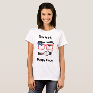 This is My Happy Face Tshirt Cartoon Face