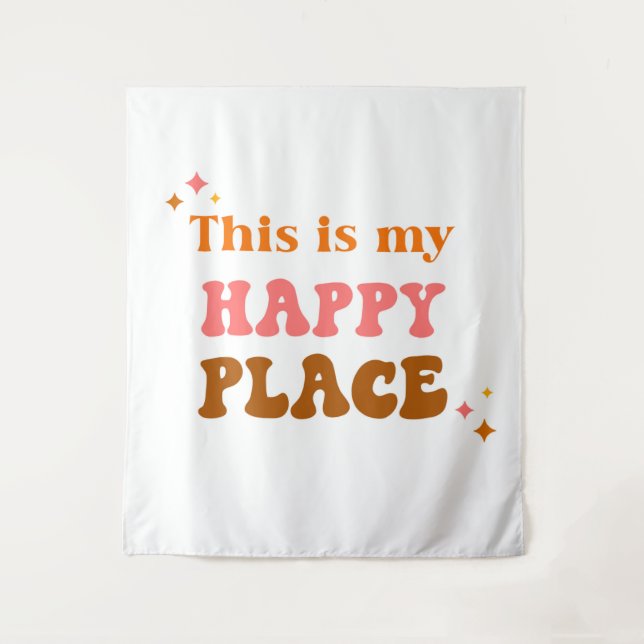 This Is My Happy Place Dorm Decor  Tapestry (Front)