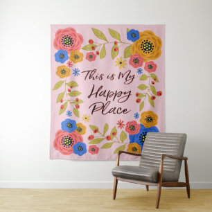 This is My Happy Place Large Tapestry