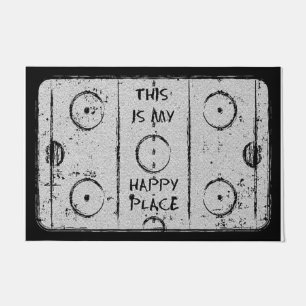 This Is My Happy Place Mat, Black And White Doormat