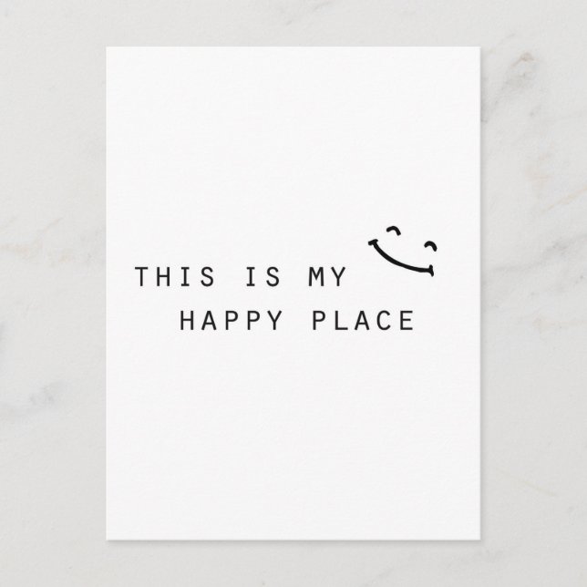 this is my happy place simple modern design postcard (Front)
