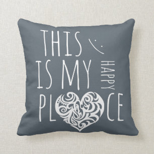 This is My Happy Place Throw Pillow
