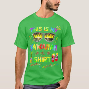 This Is My Hawaiian  Luau Aloha Hawaii Beach Pinea T-Shirt
