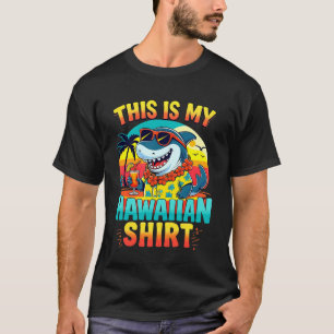 This Is My Hawaiian Shirt Funny Tropical Shark Lua