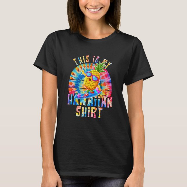 This Is My Hawaiian  Tropical Luau Costume Party H T-Shirt (Front)