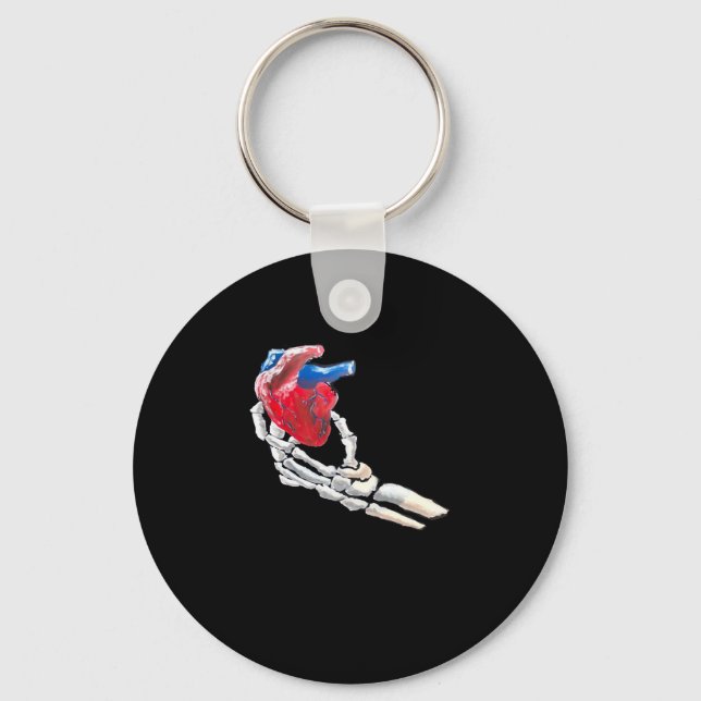 This Is My Heart - Skeleton Heart Hands Keychain (Front)
