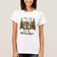 This is My Hiking Shirt Funny Hiking Boots Design