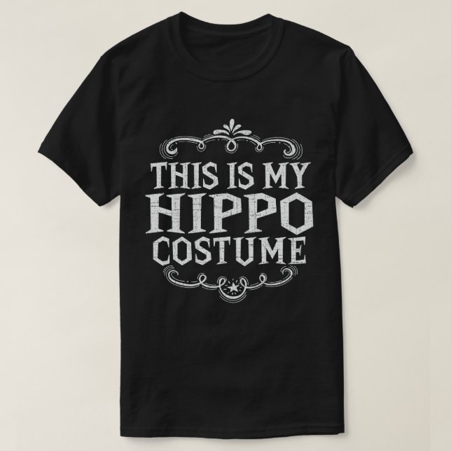 This Is My Hippo Funny Lazy Halloween Costume T-Shirt (Design Front)