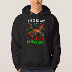 This Is My Horse Christmas Pajama Lights Holiday Hoodie