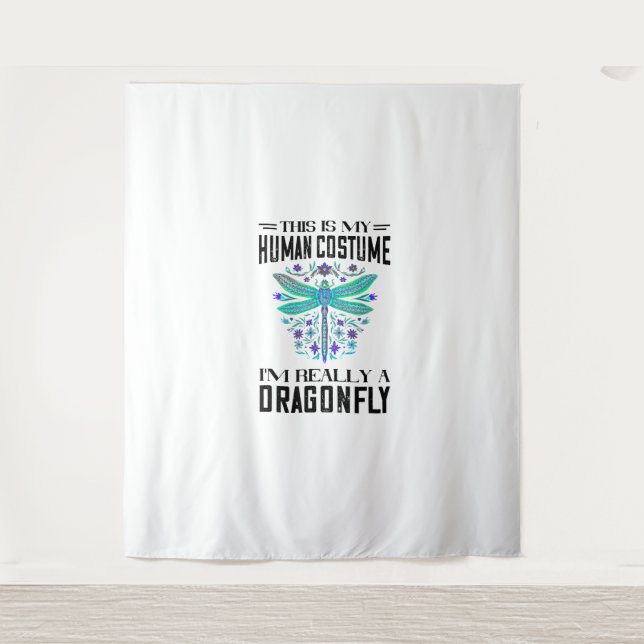 This Is My Human Costume Dragonflies Nature Insect Tapestry (Front)