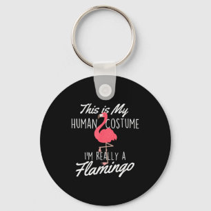 This Is My Human Costume - Flamingo Lover Zoo Anim Keychain
