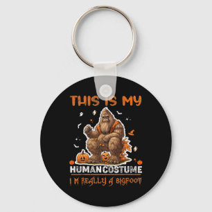 This is my human costume Funny Halloween Costume M Keychain