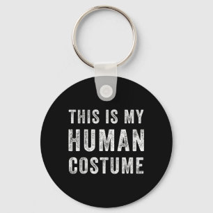 This Is My Human Costume Funny Halloween Top Keychain