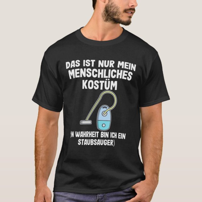 This Is My Human Costume Funny Vacuum Cleaner T-Shirt (Front)