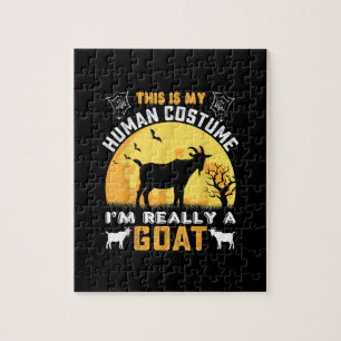 This Is My Human Costume Goat Gift Jigsaw Puzzle