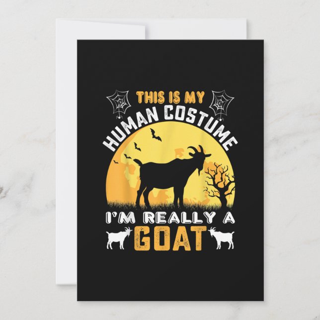 This Is My Human Costume Goat Gift Save The Date (Front)