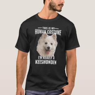 This Is My Human Costume I’m Really A Keeshonden D T-Shirt