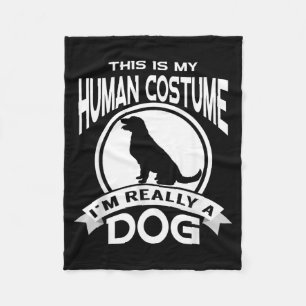 This Is My Human Costume Im A Dog Halloween Shirt Fleece Blanket