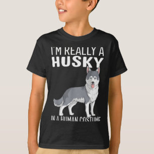 This Is My Human Costume Im A Husky Dog Halloween T-Shirt