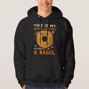 This Is My Human Costume I'm Really A Bagel Hallow Hoodie
