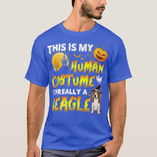 This Is My Human Costume I'm Really A Beagle Ghost T-Shirt
