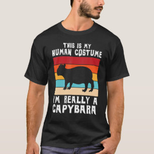 This Is My Human Costume I'm Really A Capybara Hal T-Shirt