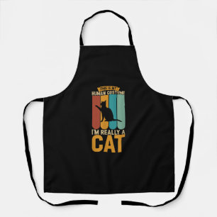 This is my human costume i'm really a cat apron